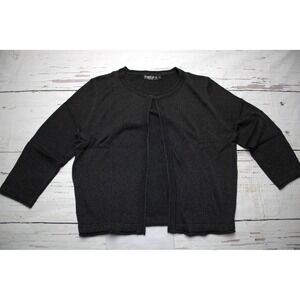 Urban CoCo Shrug 3/4‎ Sleeve Shimmer Knit Cardigan Black S Party Wear